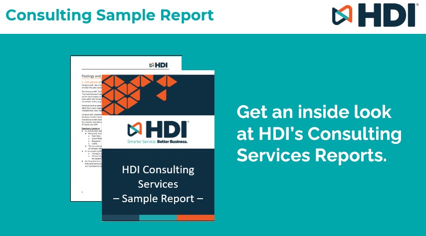 Support Center Reports | HDI Consulting Services