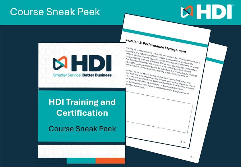 Course Sneak Peek | HDI Training and Certification