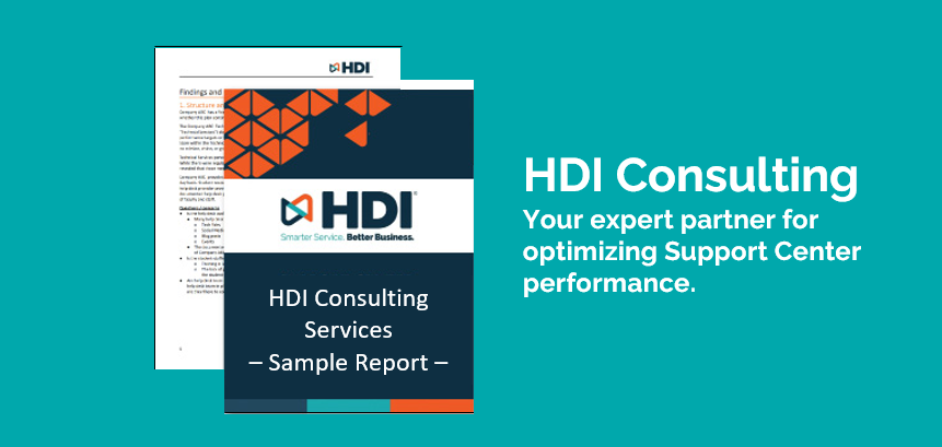 Support Center Reports | HDI Consulting Services