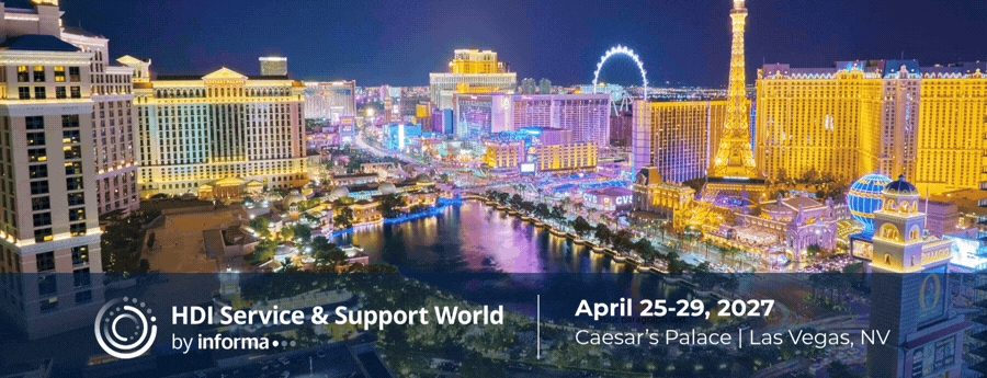 HDI Service & Support World — April 25-29, 2027 | Caesar's Palace, Las Vegas, NV